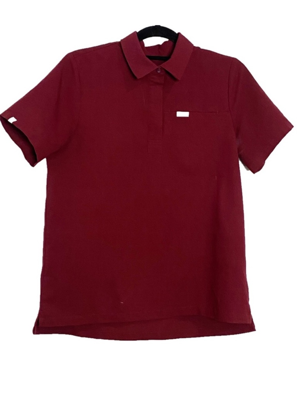 Figs Mens Lima Classic Short Sleeve Burgundy Cargo Polo Shirt Scrub Top size XL